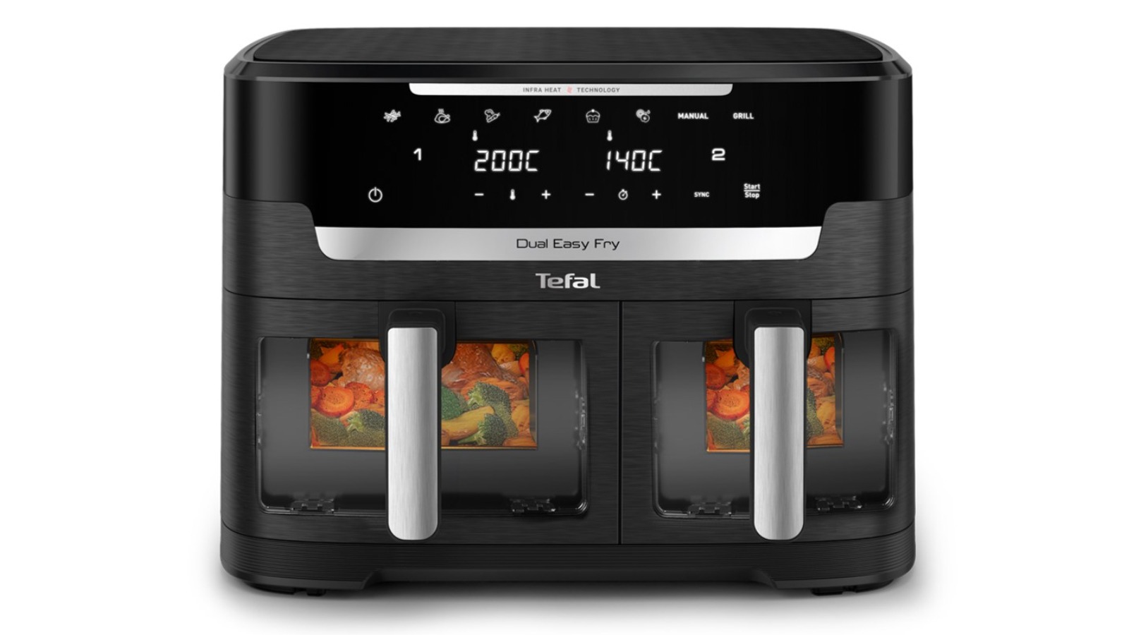 Tefal 11L Ever Fry XXL Dual Air Fryer - Black