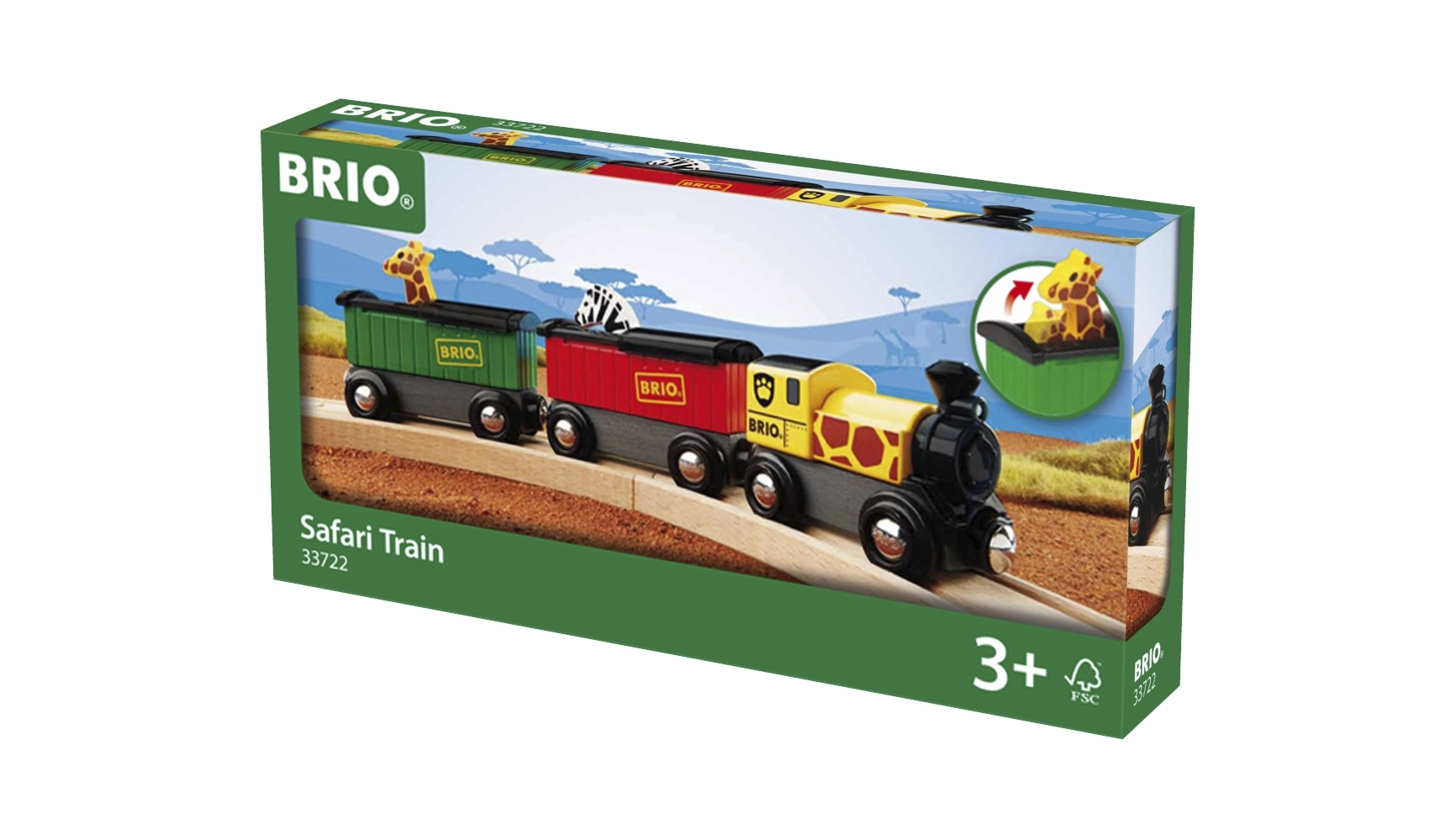 Brio Train - Safari Train, 3 pieces