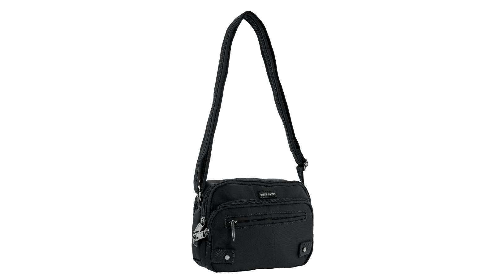 Pierre Cardin 23 x 9 x 16cm Nylon Anti-Theft Cross-Body Bag - Black