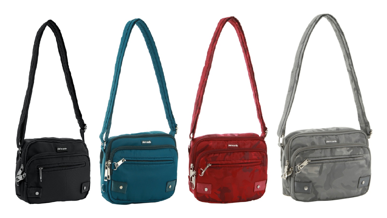 Pierre Cardin 23 x 9 x 16cm Nylon Anti-Theft Cross-Body Bag