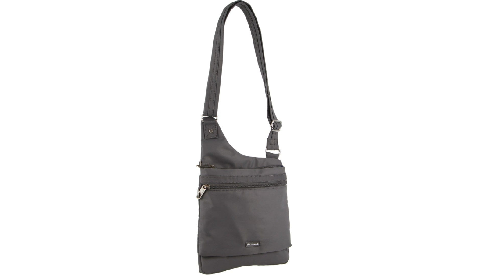 Pierre Cardin Nylon Anti-Theft Cross-Body Bag - Grey