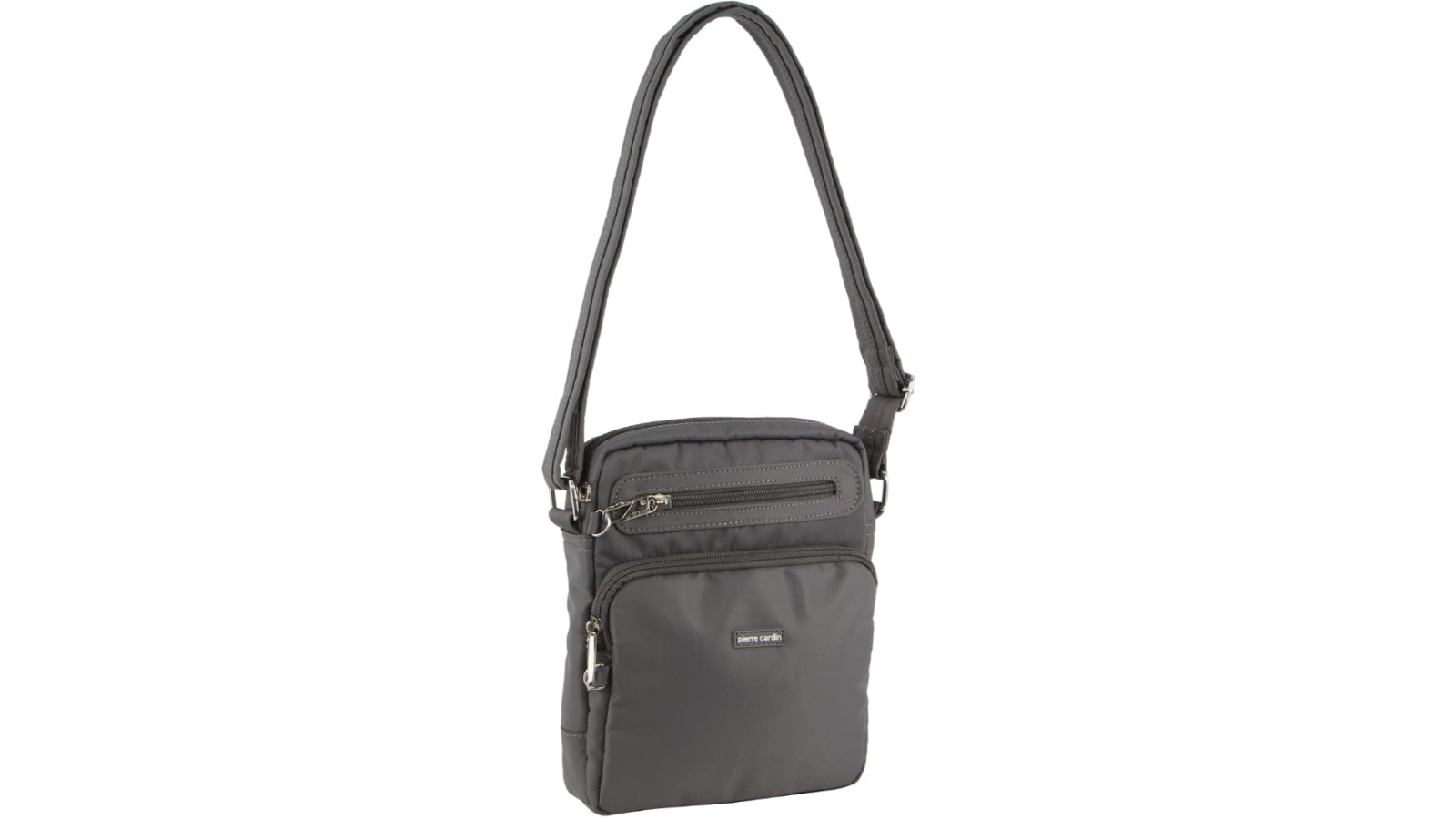Pierre Cardin Nylon Anti-Theft Cross Body Bag in Grey