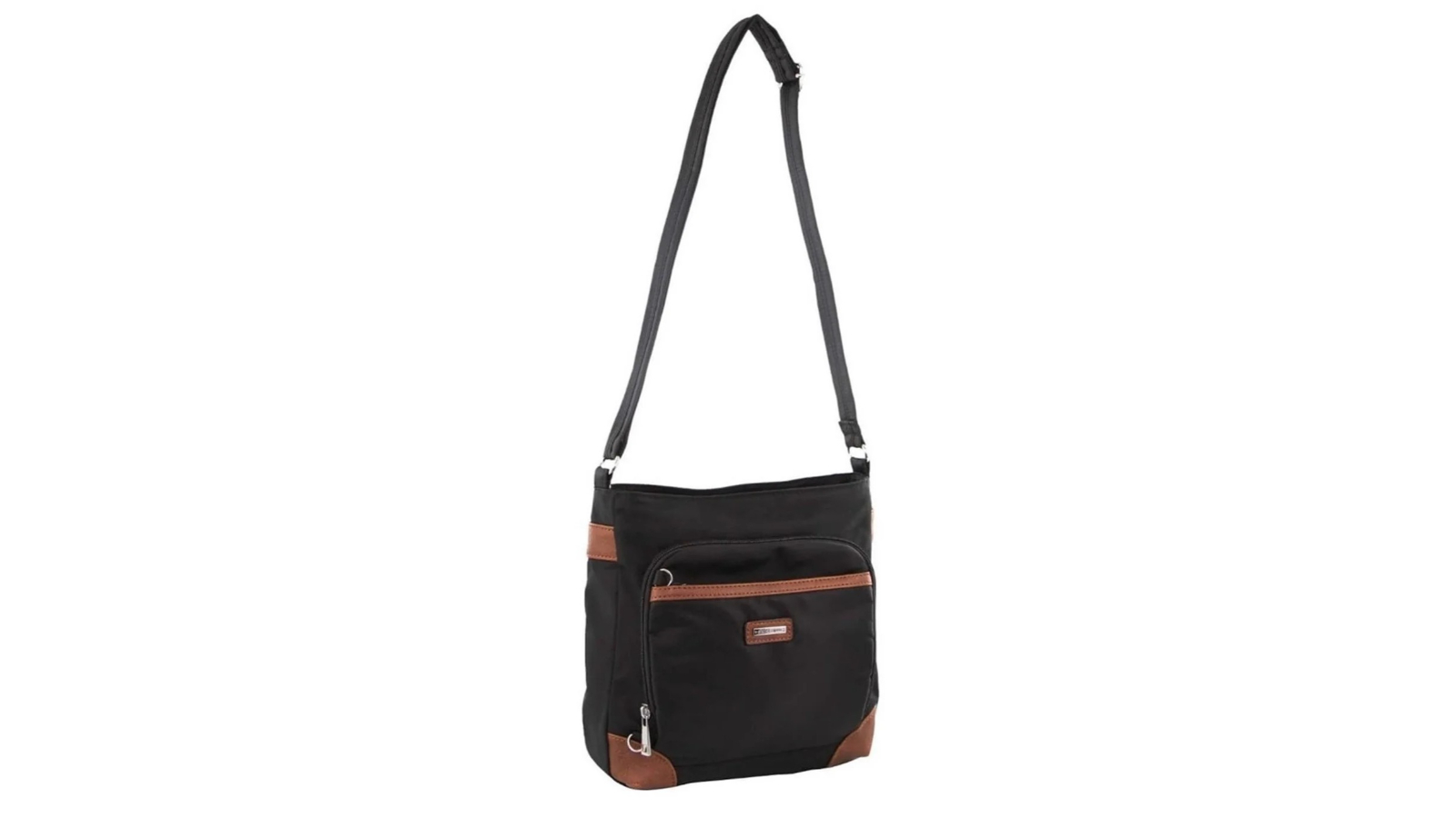Pierre Cardin Black Nylon Anti-Theft Cross-Body Bag - 26 x 10 x 26cm