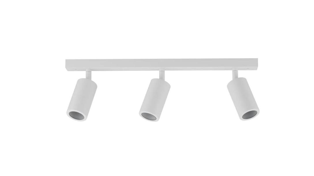 IP44 3 Heads Adjustable GU10 Rectangular Bar Pillar Light - White