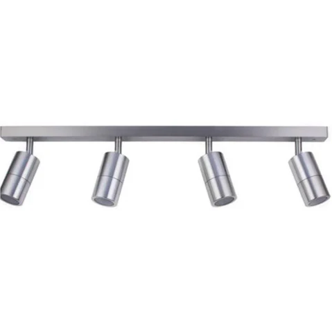 IP44 4 Heads Adjustable GU10 Rectangular Bar Pillar Light - Titanium