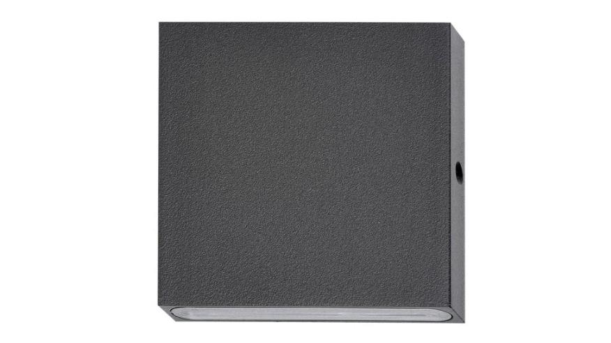 IP65 Fixed 1 Way Square Flush Mounted 12V 3000K LED Pillar Light - Black