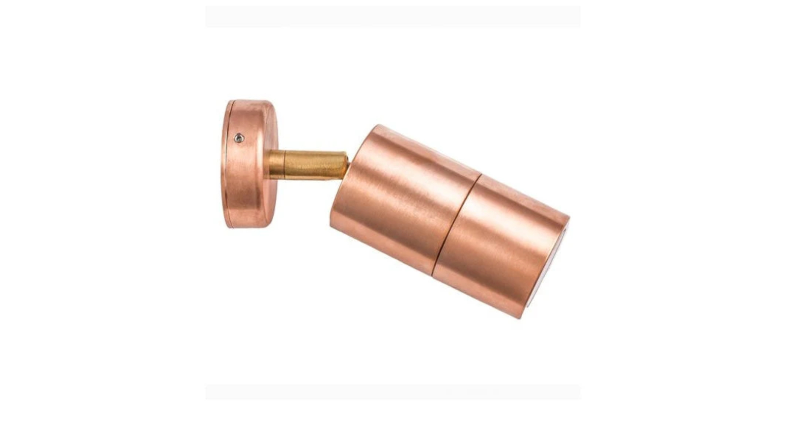 IP65 Single Adjustable 12V MR16 Round Back Plate Pillar Light - Copper