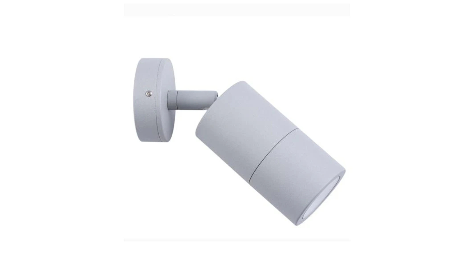 IP65 Single Adjustable 12V MR16 Round Back Plate Pillar Light - Matte Grey
