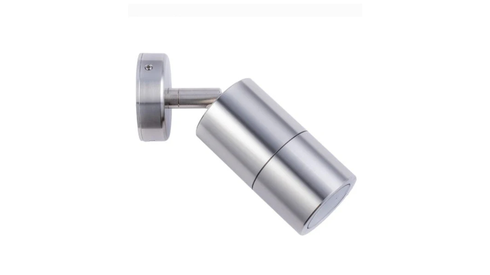 IP65 Single Adjustable 12V MR16 Round Back Plate Pillar Light - 316 Stainless Steel