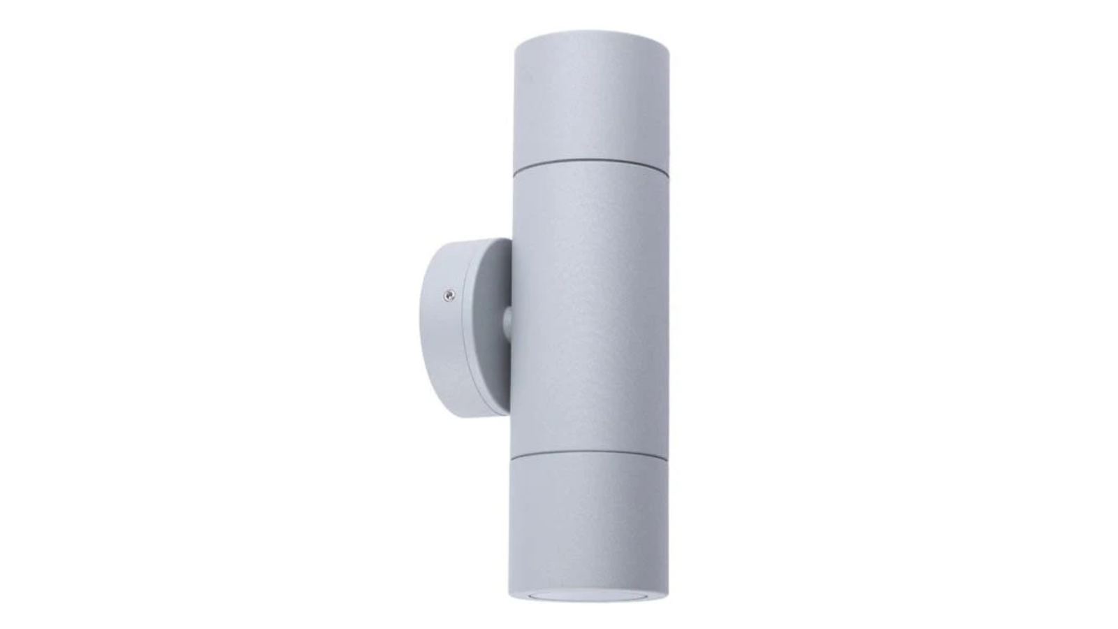IP65 Up/Down GU10 Round Back Plate Pillar Light - Matte Grey