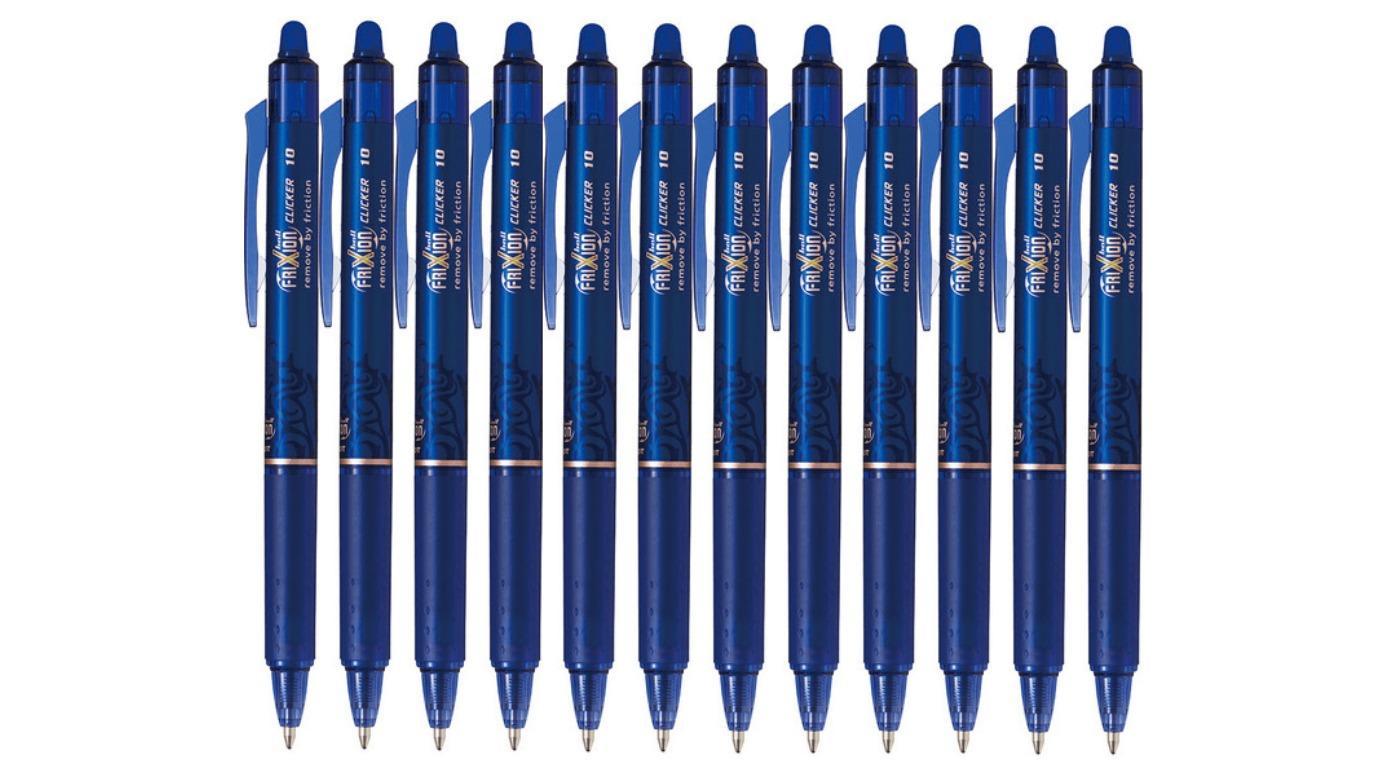Pilot Box of 12 Frixion Clicker Erasable Gel Ink Pen Blue