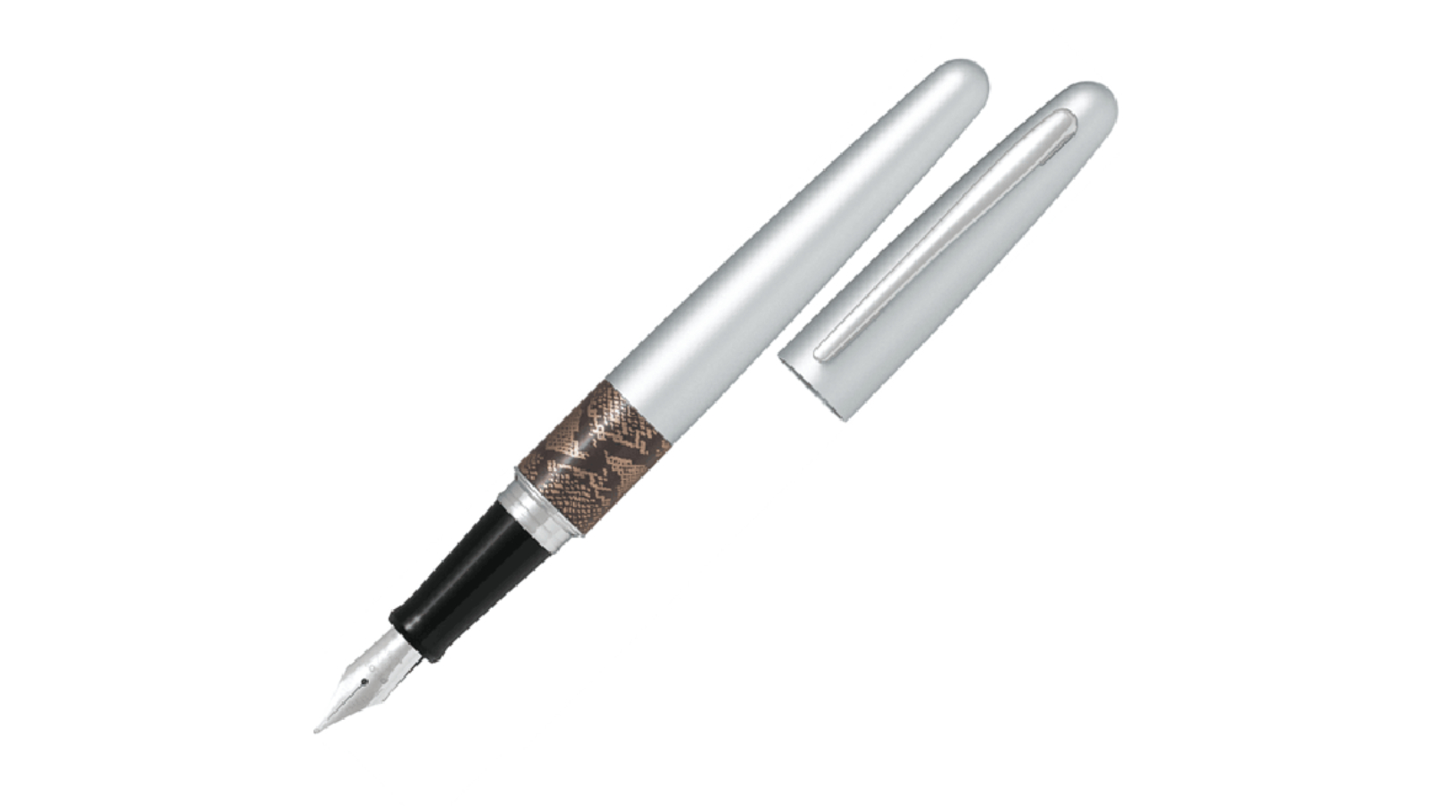 Pilot MR2 Metropolitan Fountain Pen Silver Python Black Ink Medium Nib ...