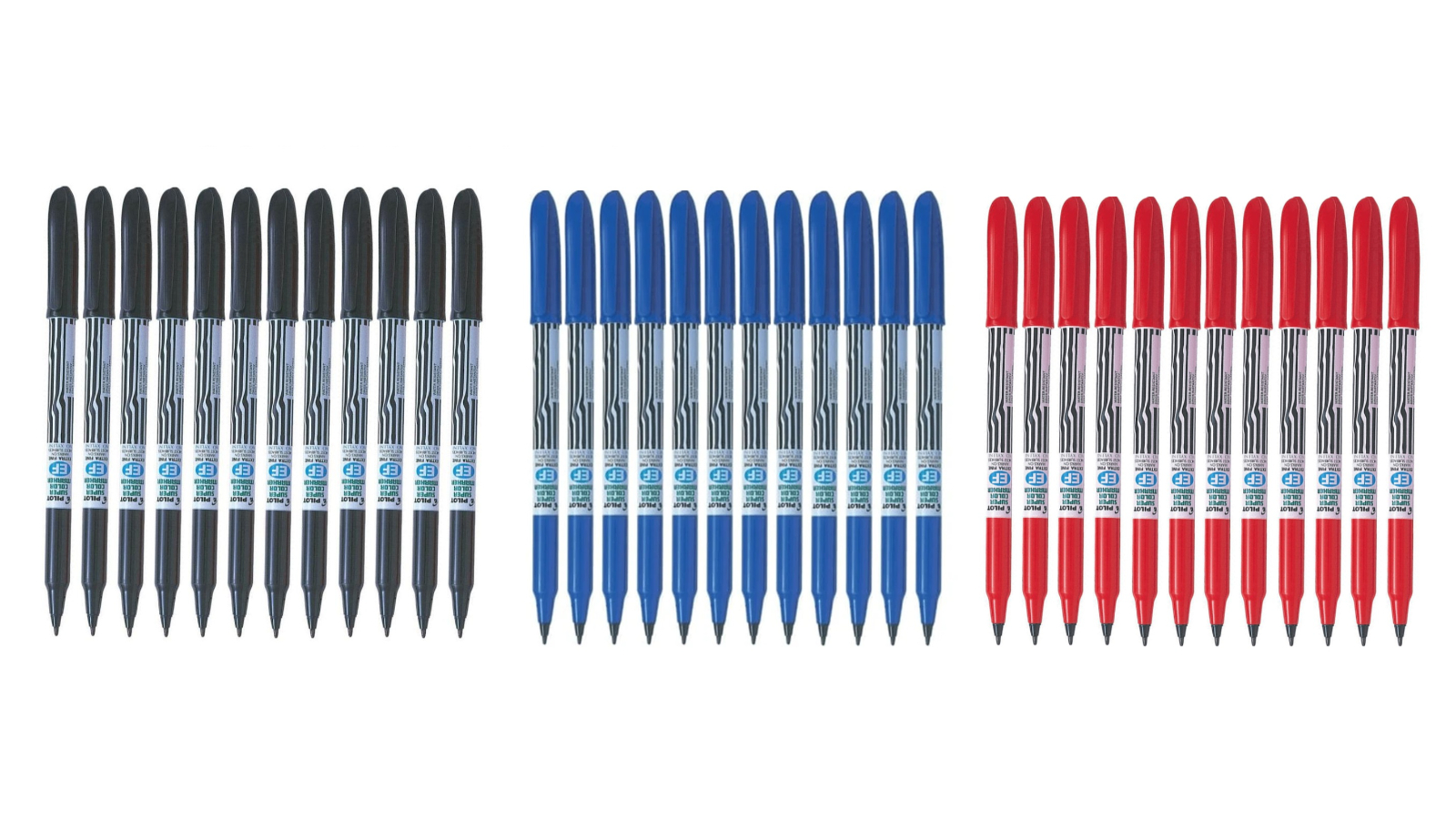 Pilot Scan-EF Box of 12 Super Colour Permanent Marker Bullet Extra Fine