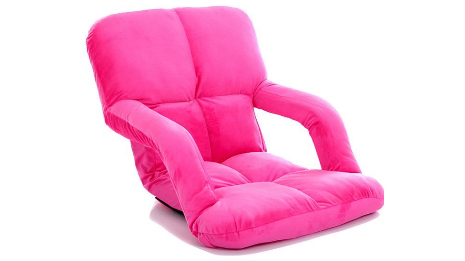 SOGA Foldable Floor Lazy Recliner Chair with Armrest - Magenta