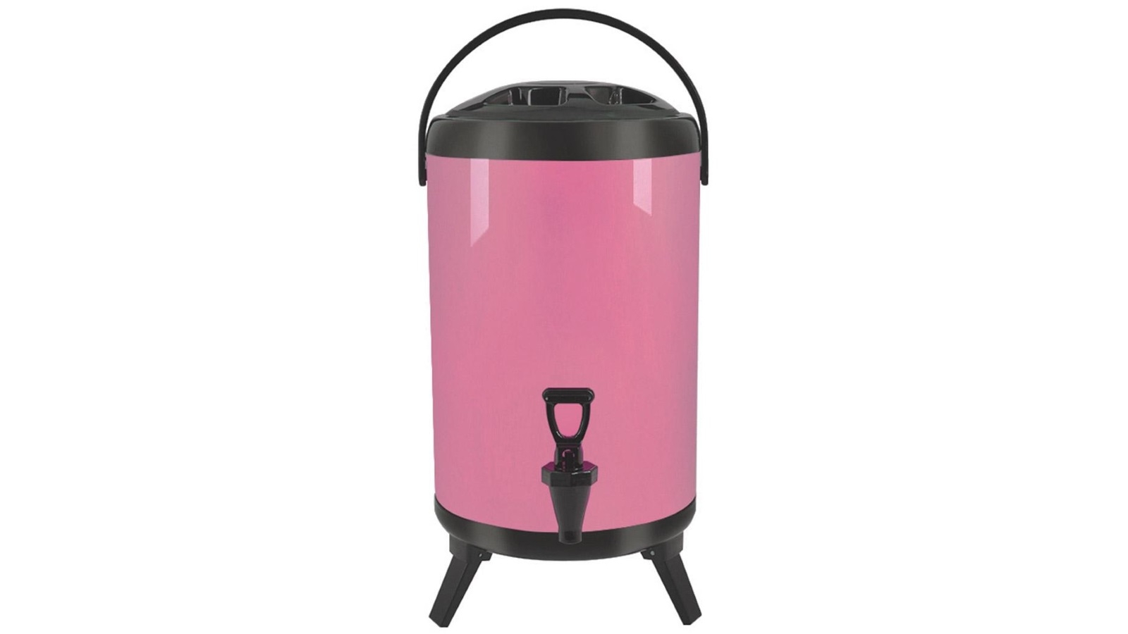 SOGA 18L Stainless Steel Milk Tea Barrel with Faucet - Pink