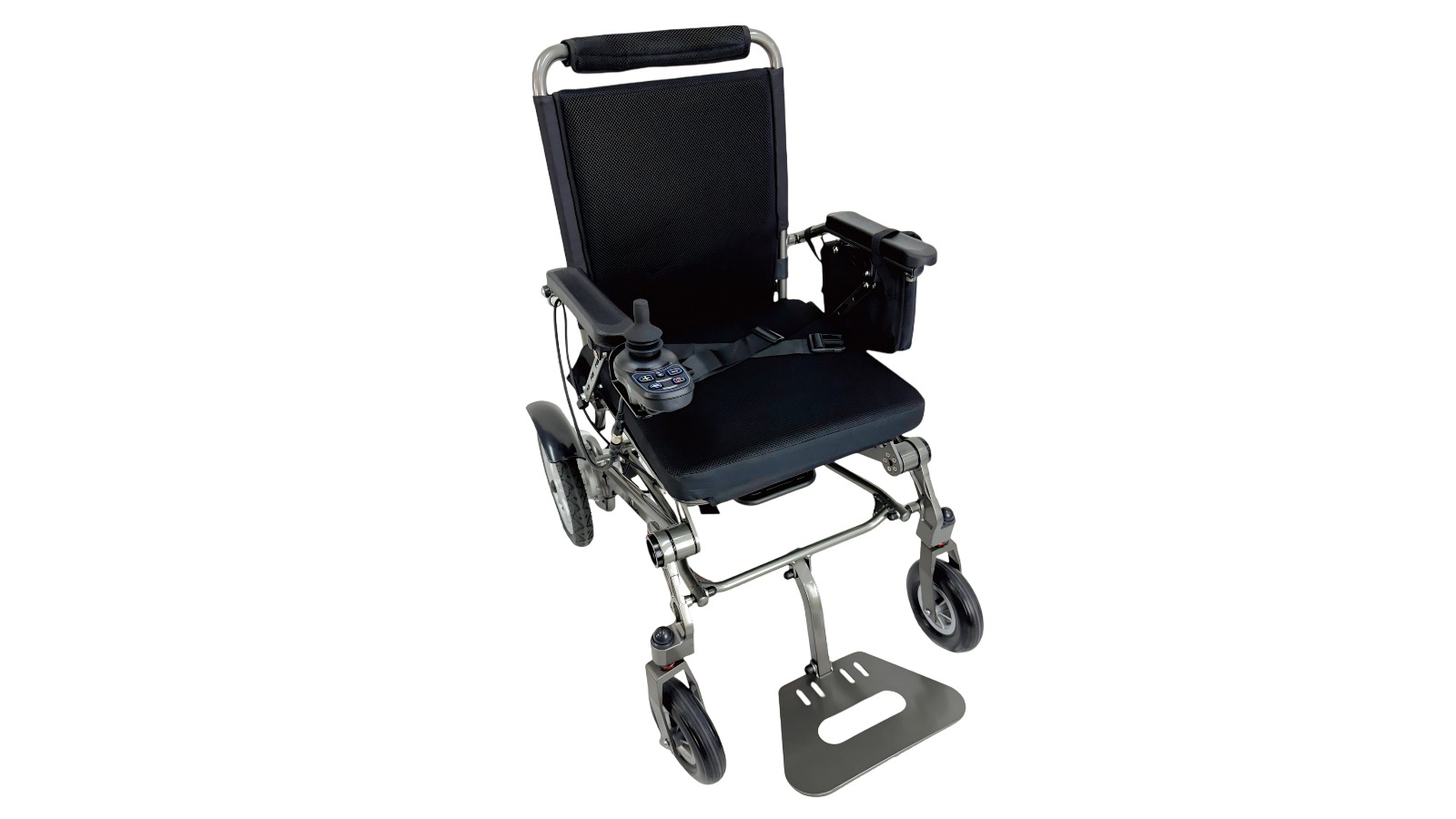 Hubsite Pinnacle Flexiglide Electric Wheelchair with Lightweight Frame and Full Suspension