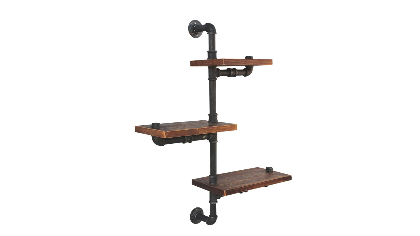Artiss DIY Pipe Shelves Bracket Display Rustic Industrial Floating Wall Bookshelf
