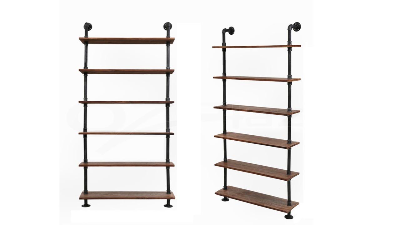 Artiss DIY Pipe Shelves Bracket Rustic Vintage Display Wall Bookshelf