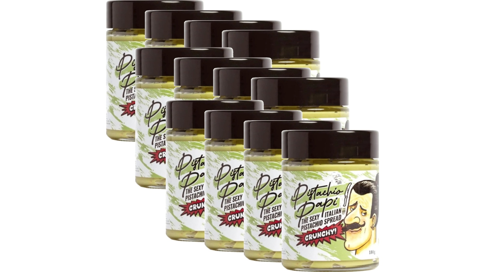 Pistachio 180g Papi Crunchy Italian Spread - Pack of 12