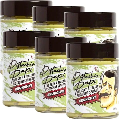 Pistachio 180g Papi Crunchy Italian Spread - Pack of 6
