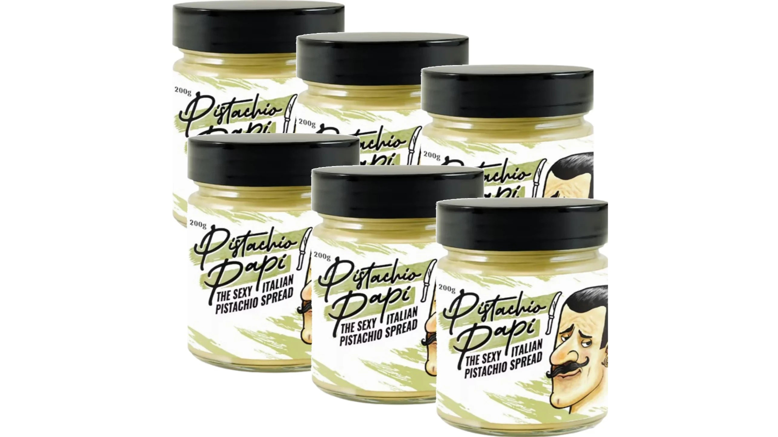 Pistachio 200g Papi Smooth Italian Spread - Pack of 6