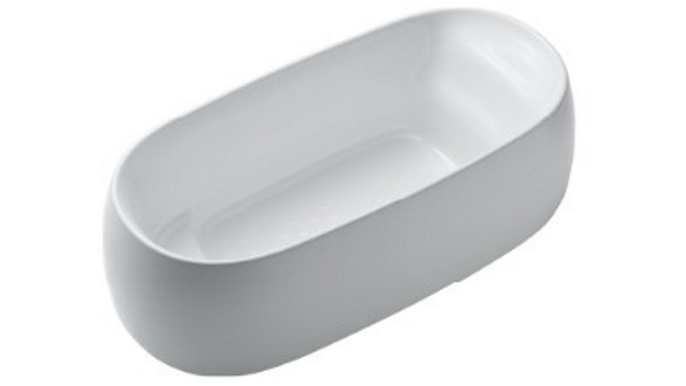Toto Galalato 1695 Marble Freestanding Bath - Gloss White