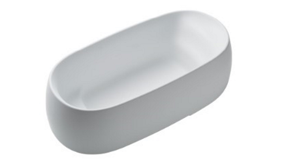 Toto Galalato 1695 Marble Freestanding Bath - Matte White
