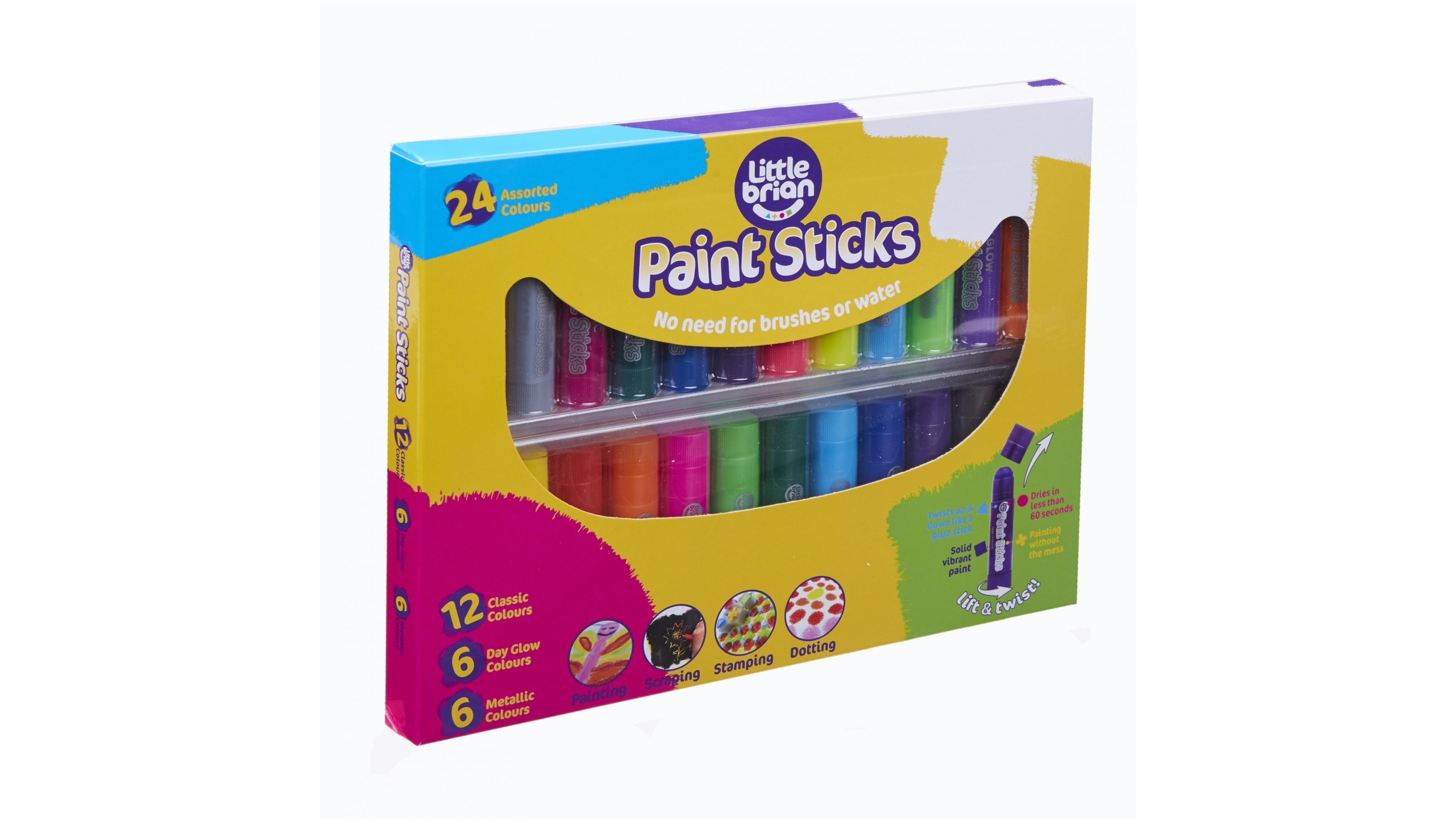 Little Brian Paint Sticks - Assorted 24 pk