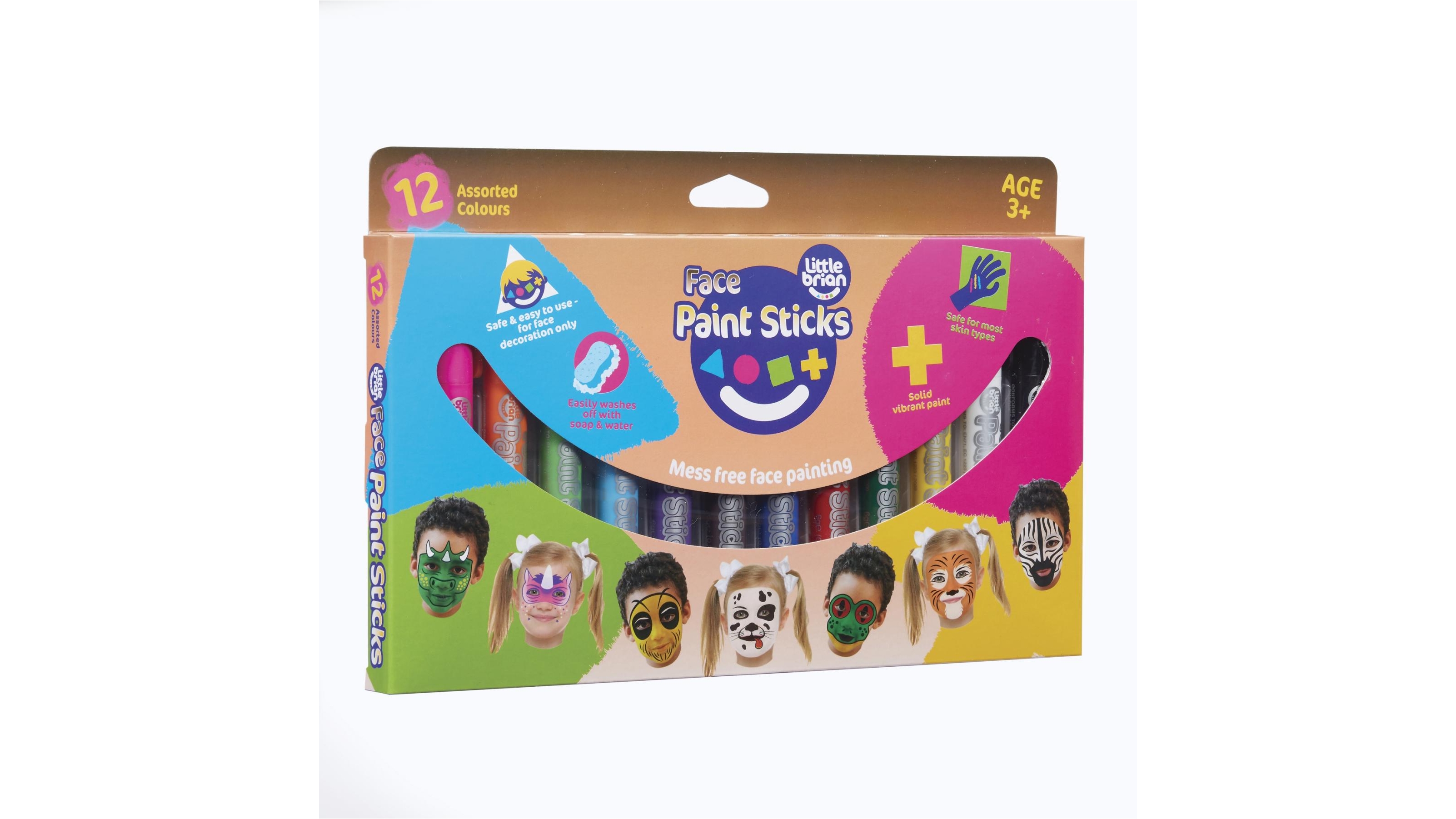 Little Brian Face Paint Sticks Classic 12 pk