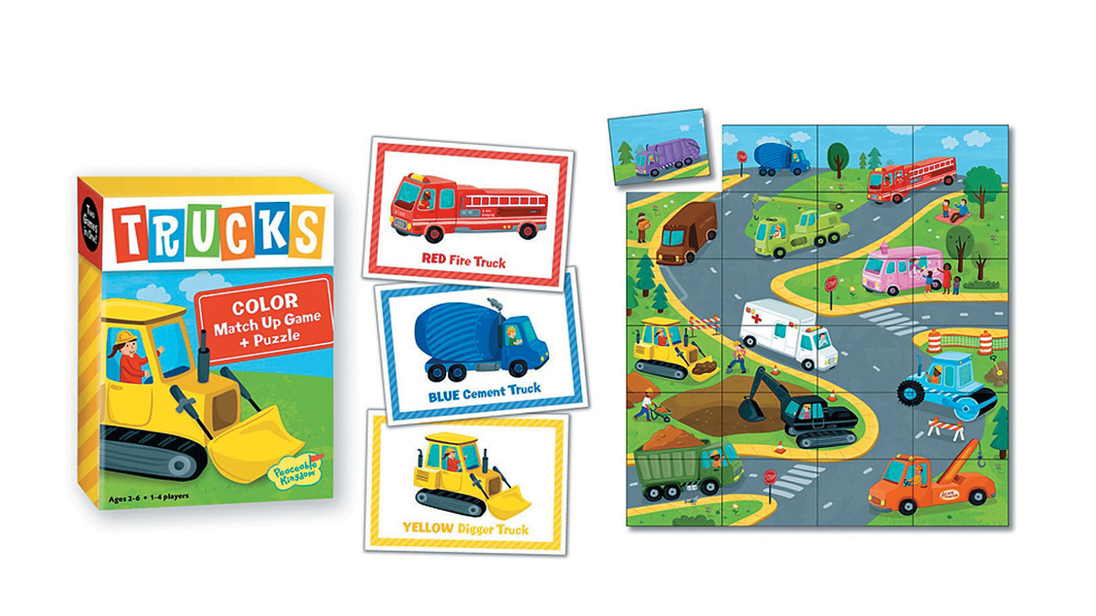 Peaceable Kingdom Truck Colour Match Up Game Harvey Norman