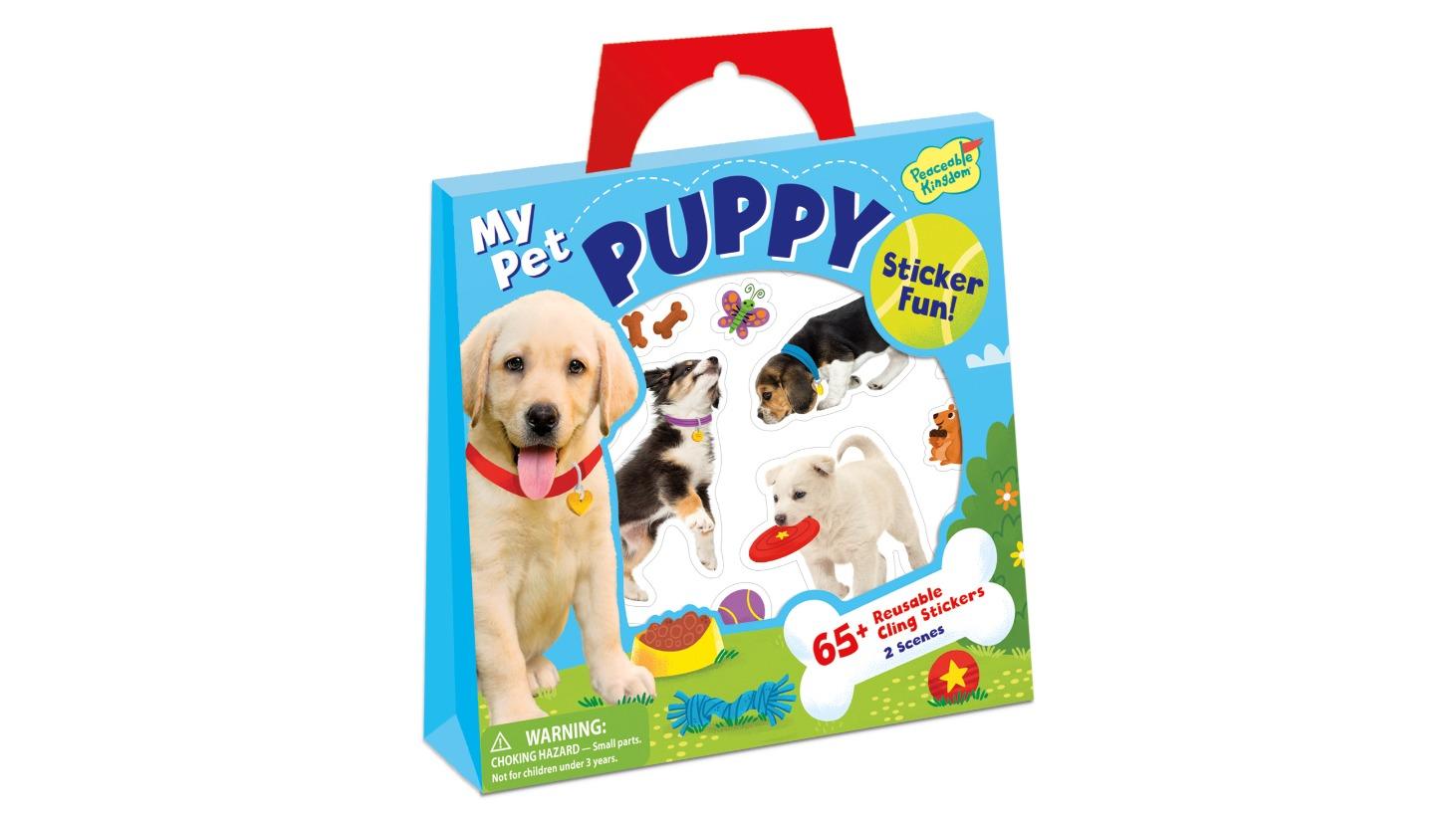 Peaceable Kingdom My Pet Puppy Reusable Sticker Tote