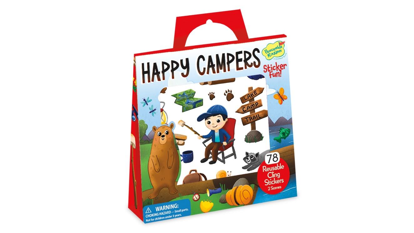 Peaceable Kingdom Camping Reusable Sticker Tote