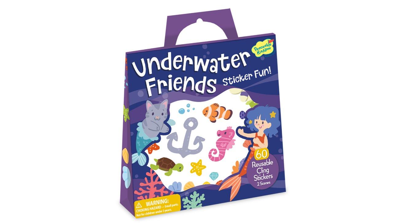 Peaceable Kingdom Underwater Friends Reusable Sticker Tote