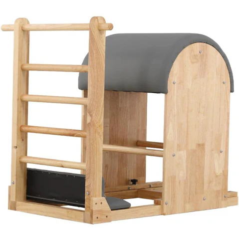 Eeeza Oak Wood Frame Ladder Barrel Pilates