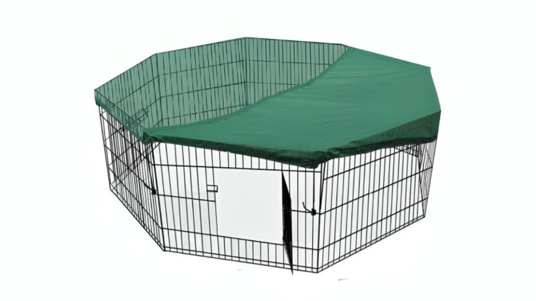 YES4PETS Dog Rabbit Playpen Exercise Enclosure Fence with Cover - 42-inch