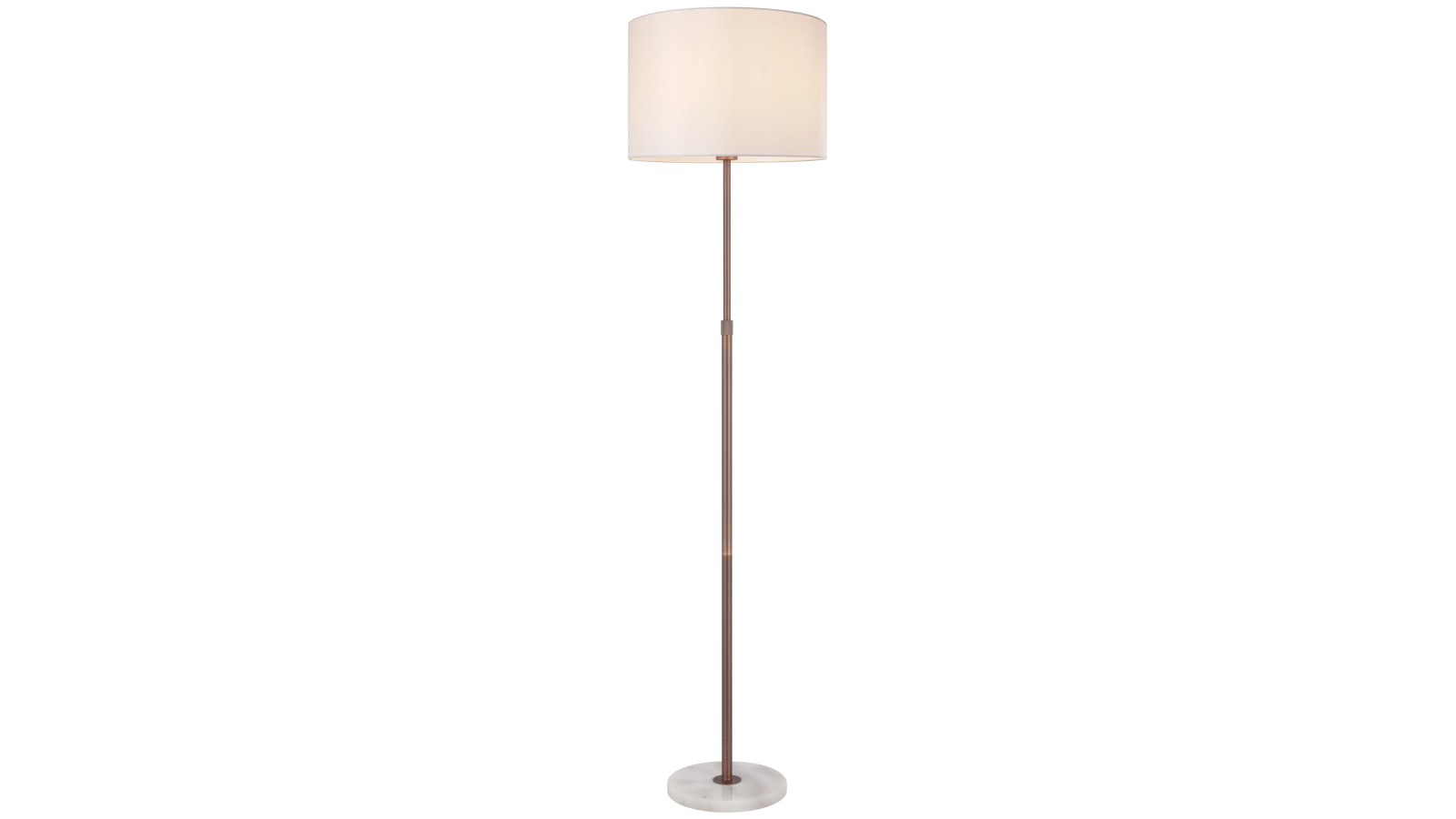 Pretty & Practical Vitaton Floor Lamp with White Marble, Bronze and Ivory Accents