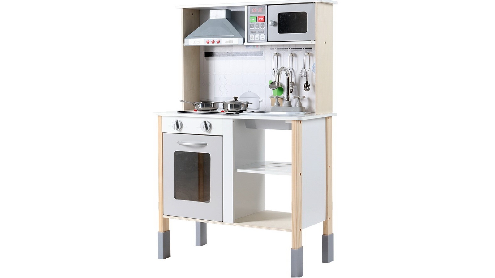 Keezi Kids White Wooden Toys Kitchen Set  - 60 x 30 x 88cm
