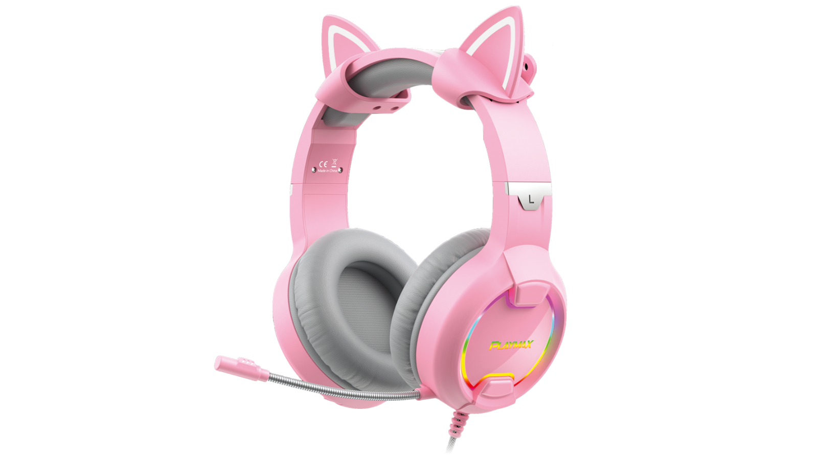 Playmax Cat Ear - Pink/White