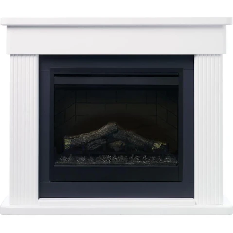 Dimplex 2kW Portland Large Electric Fire Mantle Suite - Matte White
