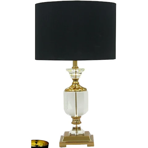 Carmen Black Crystal Table Lamp