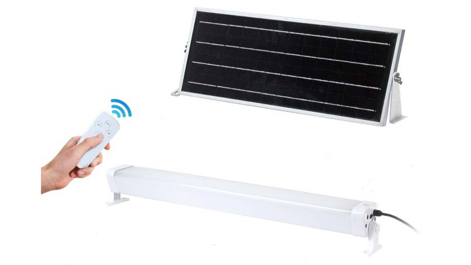 Plusrite LED 40W Solar Batten Montion Sensor 6K Lithium Battery