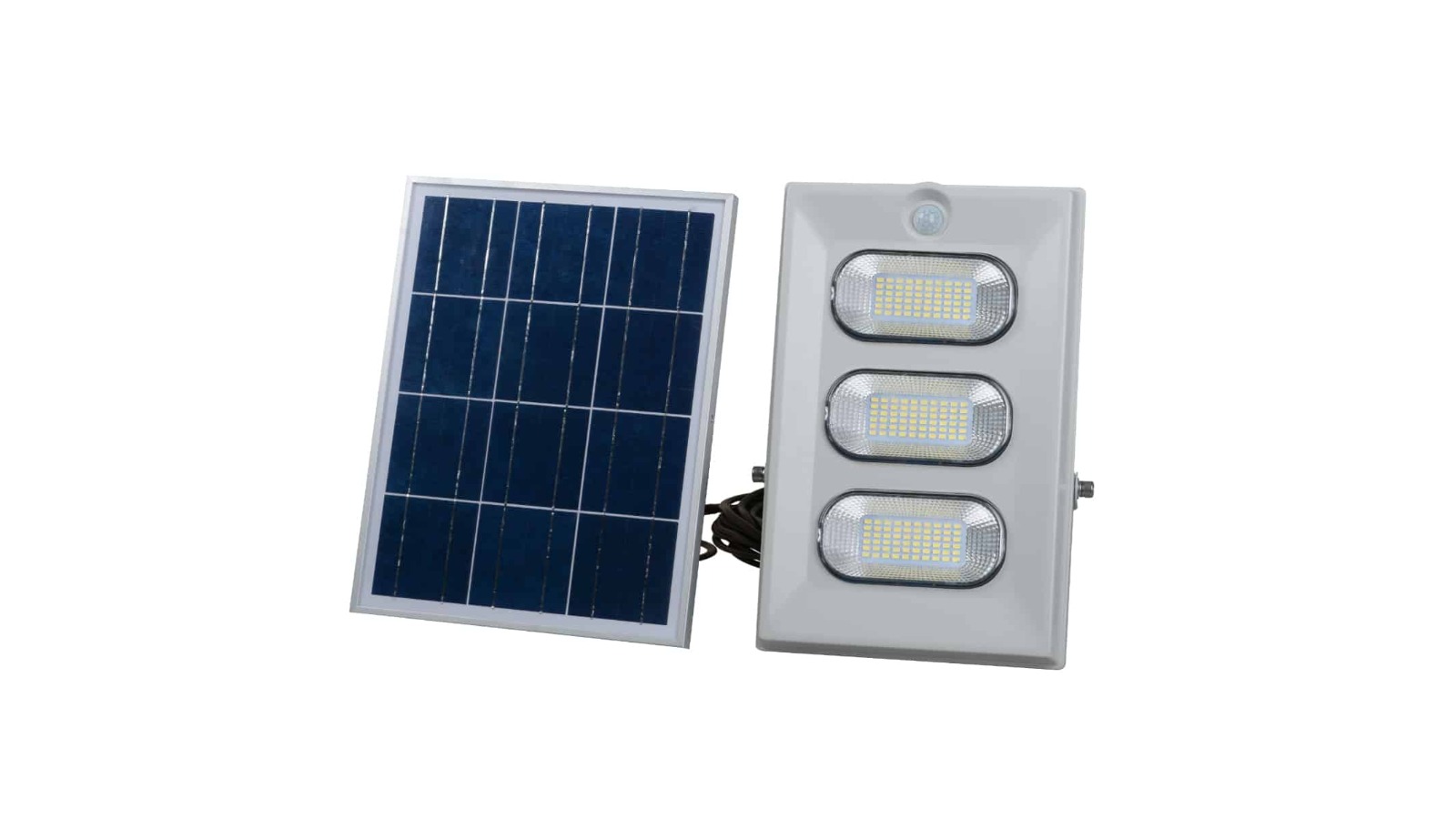 Plusrite Solar LED 150W Flood with Sensor Lithium Battery