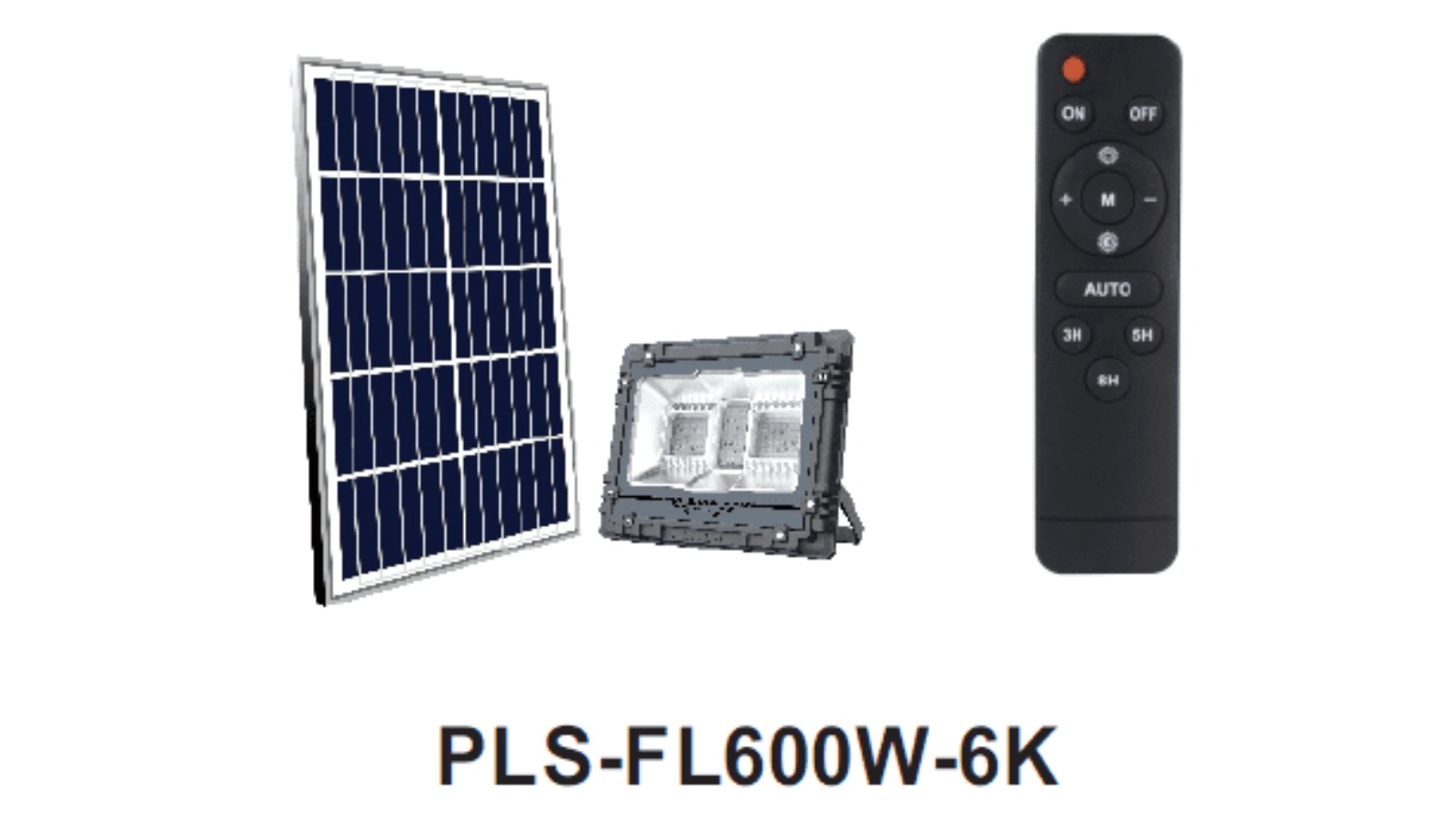 Plusrite Solar LED 600W 6K Flood Lithium Battery