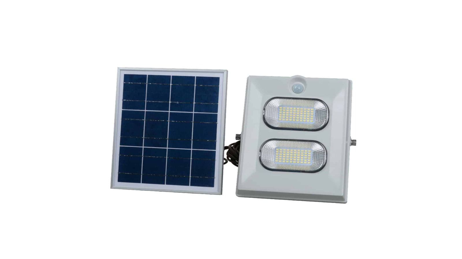 Plusrite 100W LED Solar Sensor Lithium Battery