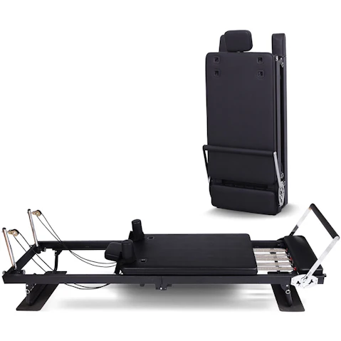 Powertrain Aria Steel Multifunctional Foldable Reformer Machine Pilates - Black
