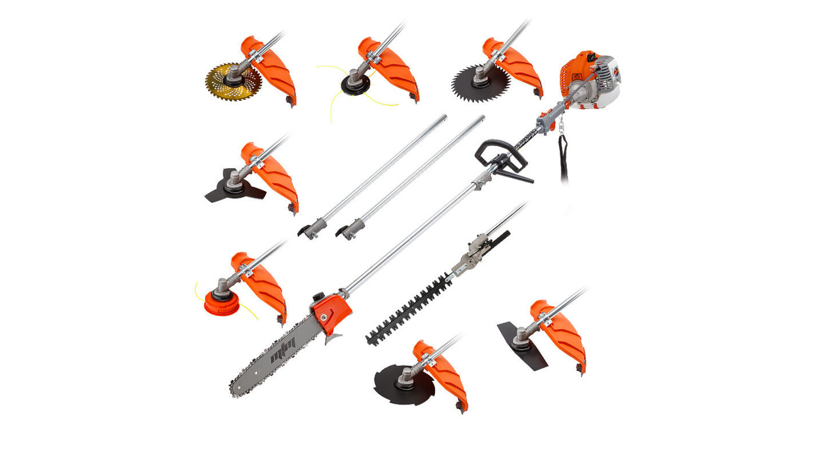 MTM 62CC Pole Chainsaw Hedge Trimmer Saw Brush Cutter Whipper Snipper Multi Tool