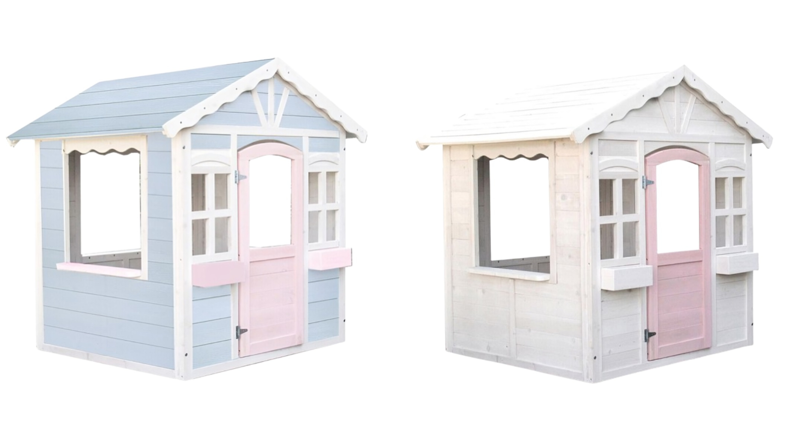 Rovo Kids Outdoor DIY Timber Cottage Style Playhouse for Children