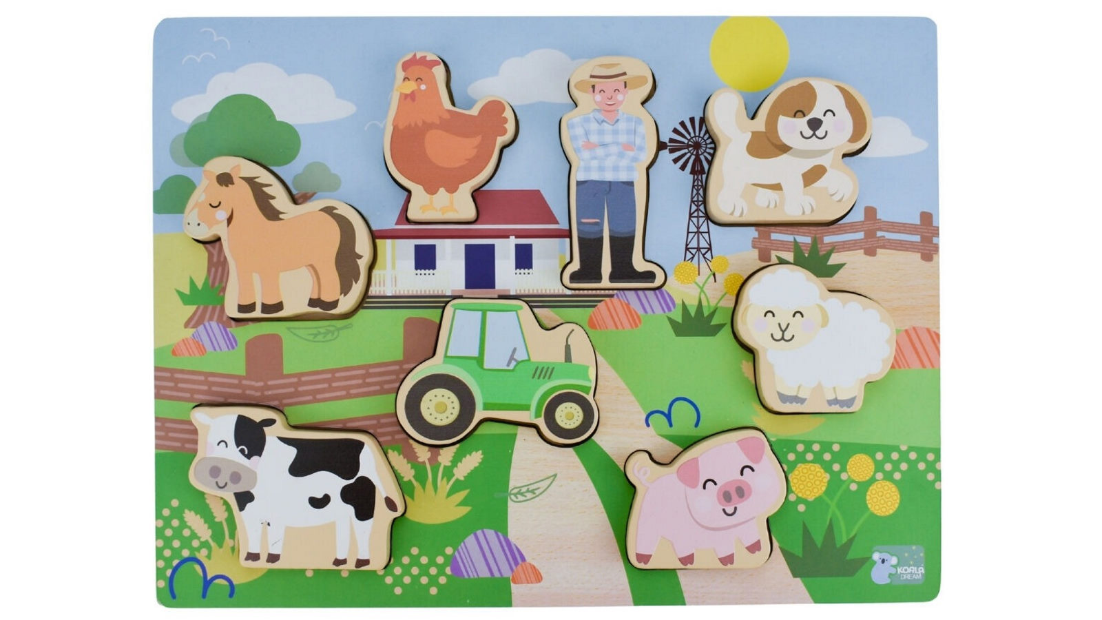 Koala Dream	Wooden Chunky Aussie Farm Animal Puzzle