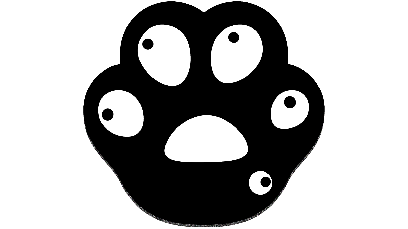 Playmax Paw Print Mouse Mat - Black