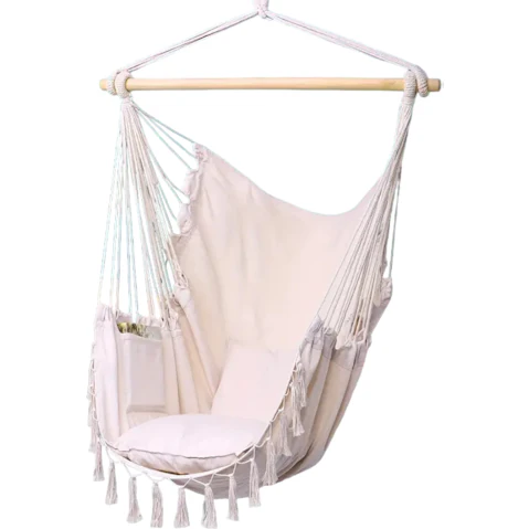 NNETM Nordic Style Cotton Hammock Chair Swing